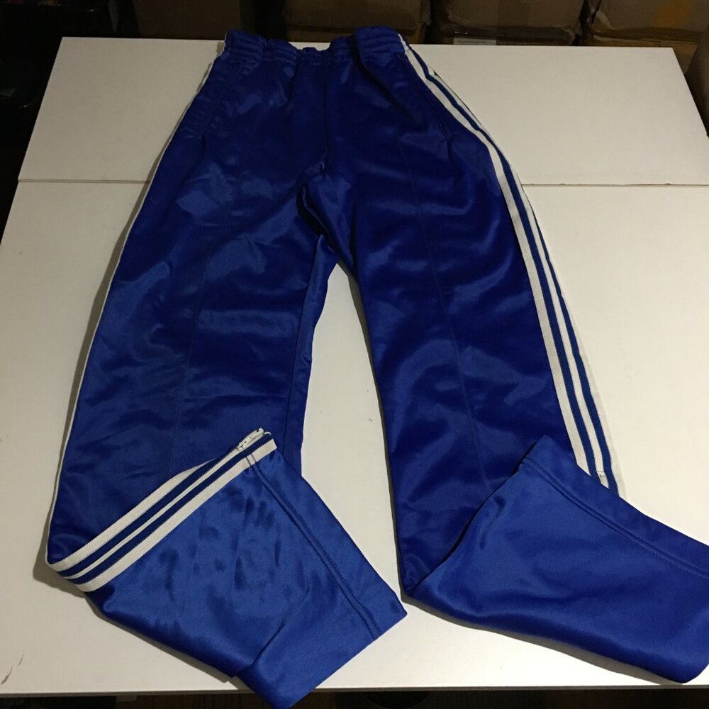 Vintage Adidas Tracksuit Pants ATP Keyrolan Stripe Mens Medium Blue Damage USA